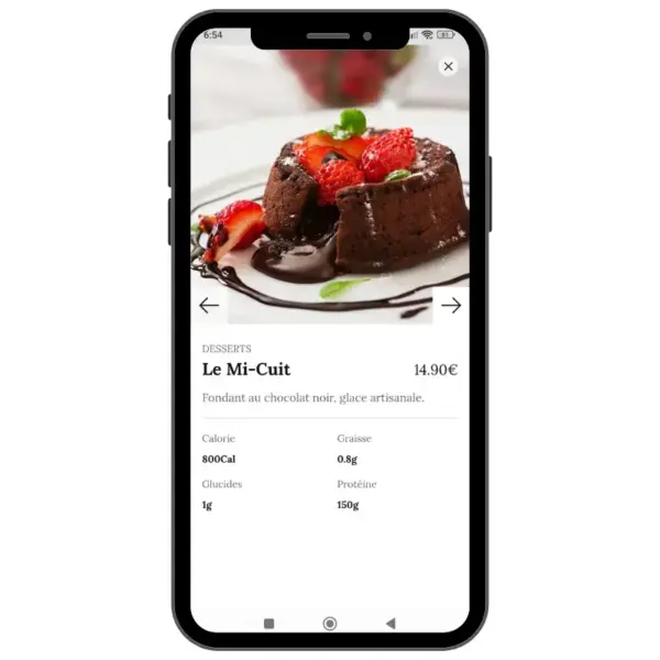 Carte restaurant virtuelle