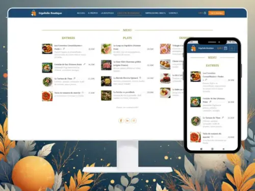 Carte restaurant virtuelle